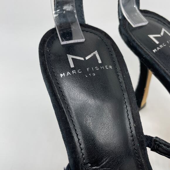 Marc Fisher Women's Black Dezzi Square Toe Stiletto Heeled Sandal Size 6M - Picture 8 of 12
